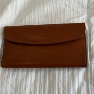 Coach Vintage Brown Leather Envelope Wallet Checkbook Organizer